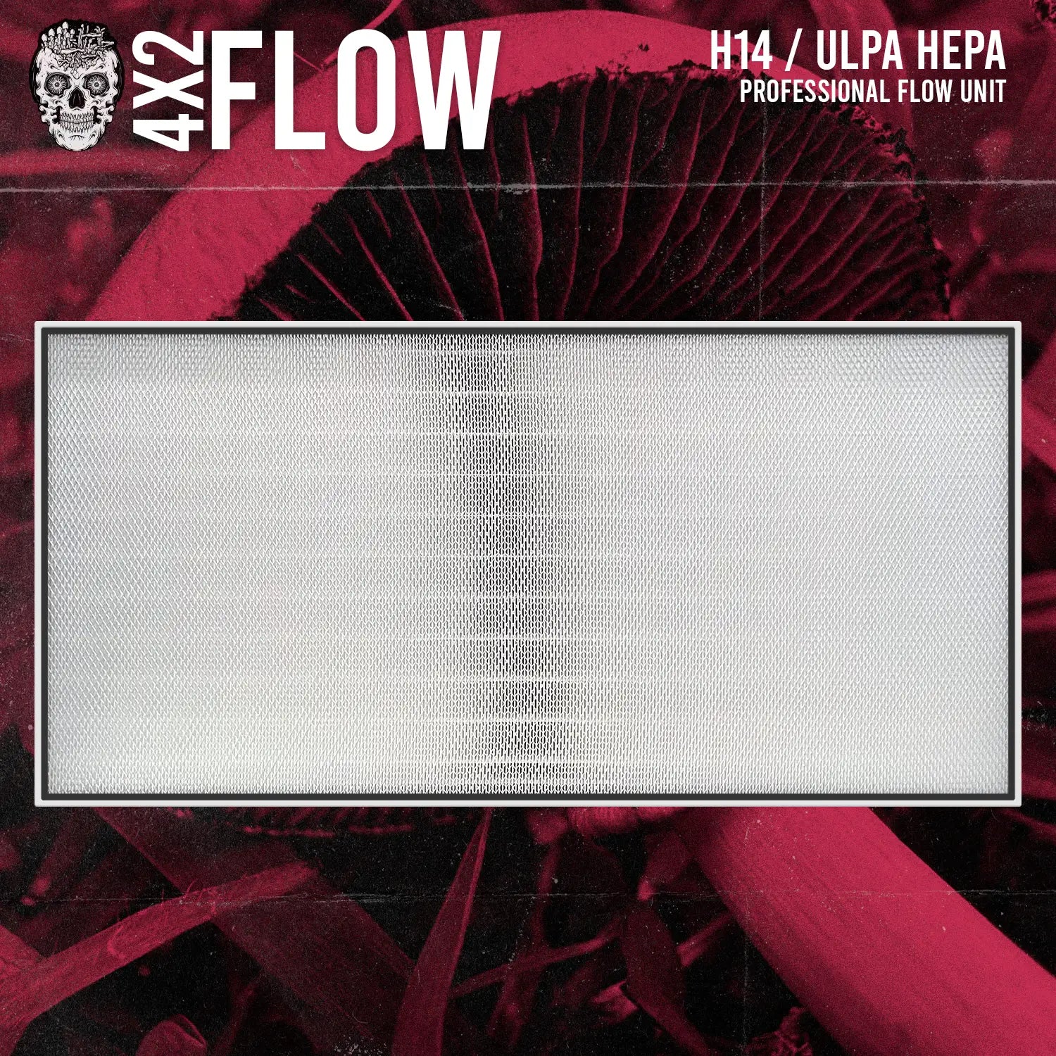 MycoPunks 4x2 Flow unit on a red and black background
