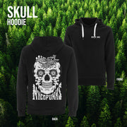 MycoPunks Bio-Hoodie mit Totenkopf-Logo