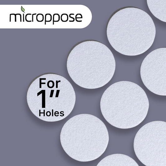 Microppose For 1" Holes, Adherable Tub Filters